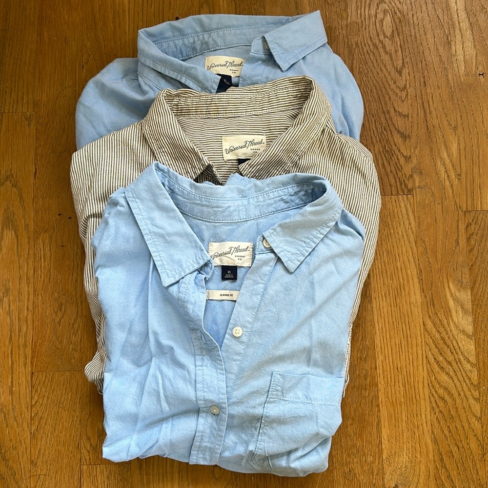 3X Target Universal Thread Classic Fit XL Button Down Shirts